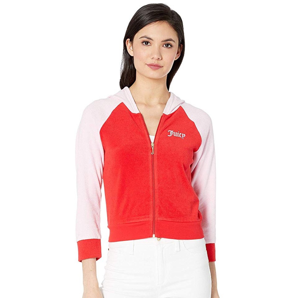 Juicy Couture Colorblock Microterry Jacket Hood